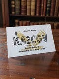 Carte QSL radio amateur vintage KA2CGV USA années 70 Friendship NY
