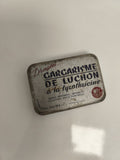 Boîte publicitaire ancienne Gargarisme de Luchon Sauba métal déco vintage pharma