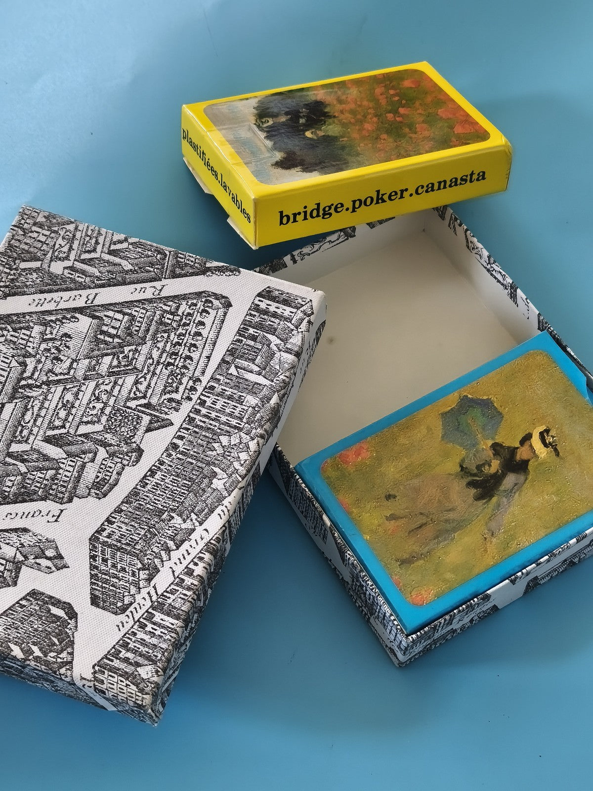 Jeu de cartes vintage Ancienne pour bridge poker canasta rétro collection