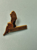 Vintage pin's Golden Lady silhouette dorée collection rétro (Ref 13)