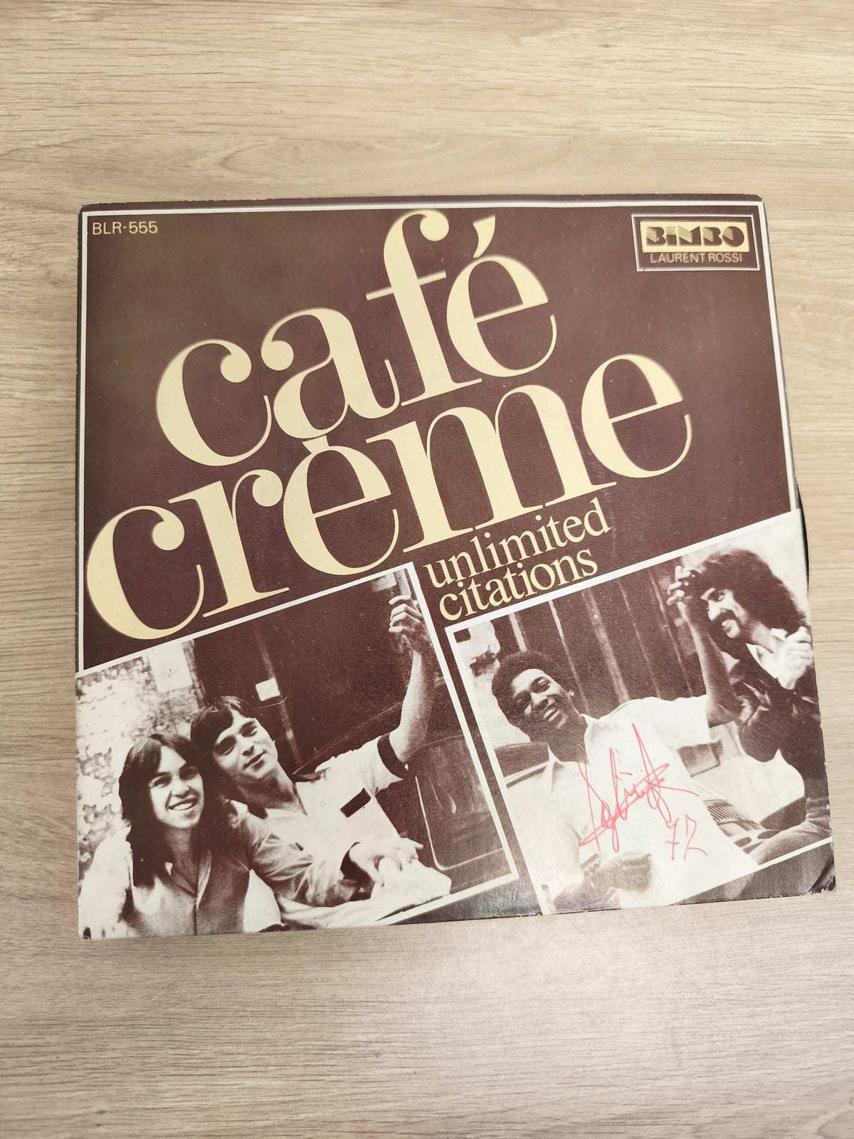 Vinyle 45 tours Café Crème Unlimited Citations pochette marron BLR-555