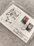 Lettre 1er jour Orléans 1962 burin JP Blanchet timbres roses France ancien phila