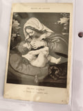 Carte postale ancienne Musée du Louvre Vierge au Coussin vert Solario CPA