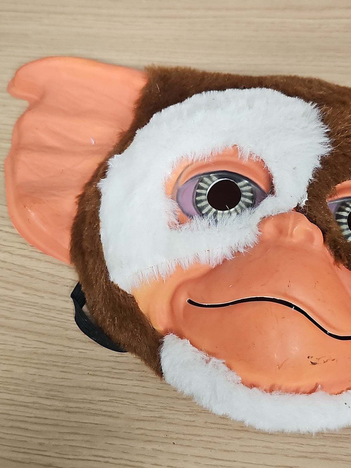 Masque vintage Gremlins Gizmo ancien, accessoire cinéma rétro peluche synthétiqu