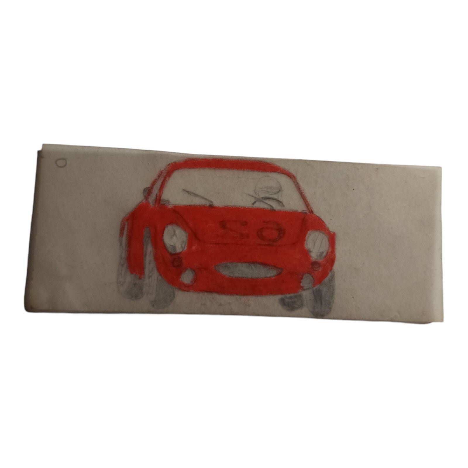 Dessin original calque voiture rouge Scalextric Dinky Toys vintage maquette