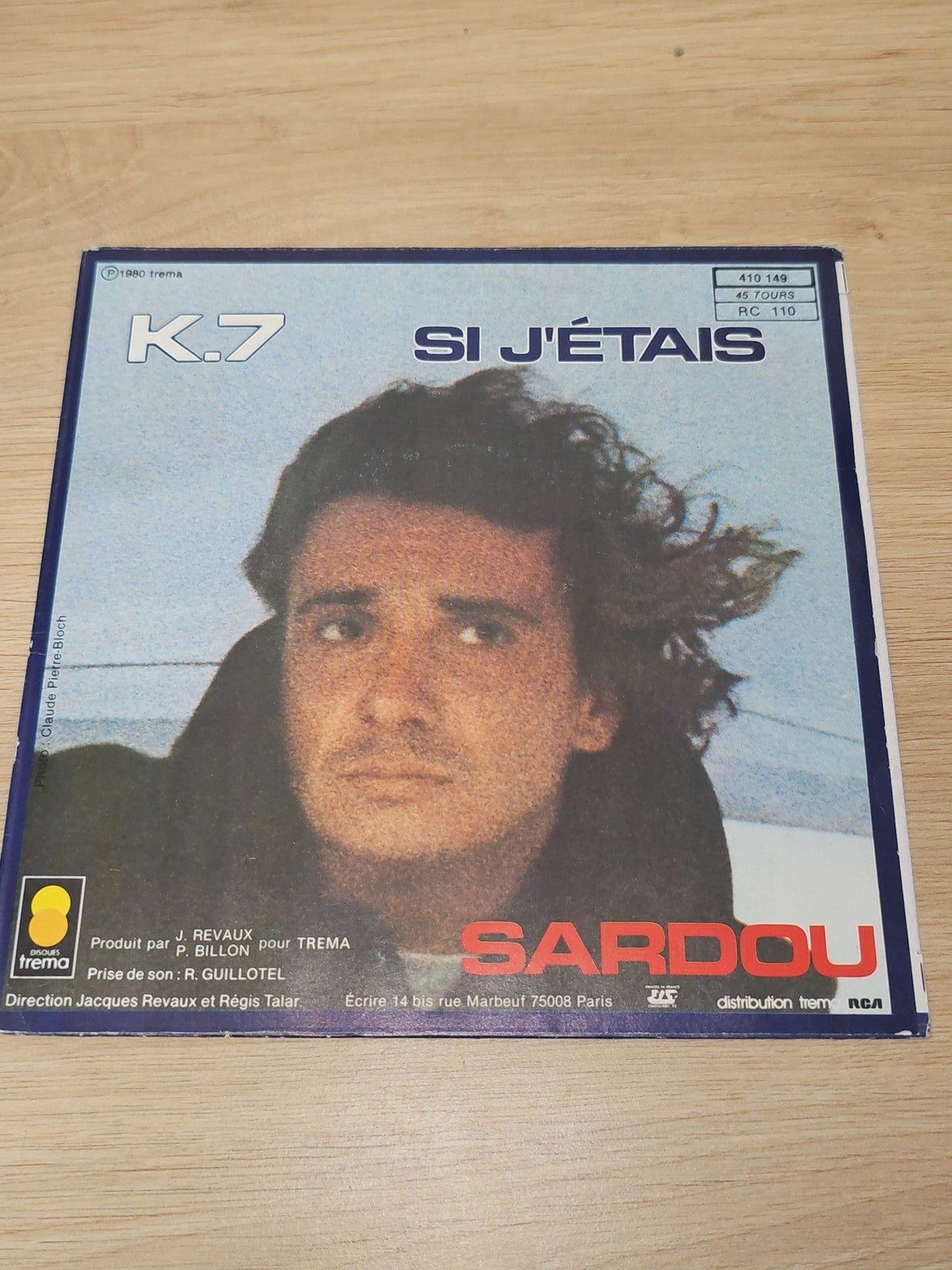 Vinyle 45 tours ancien Michel Sardou vintage rétro collection disque occasion