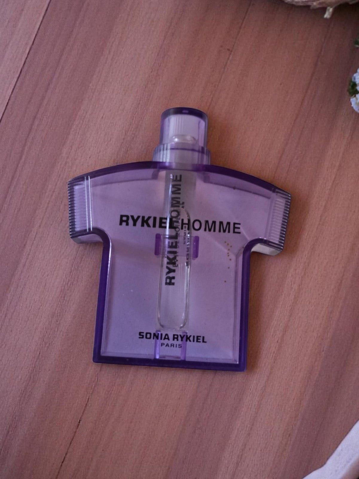 Miniature parfum Rykiel Homme Sonia Rykiel vintage verre soufflé violet