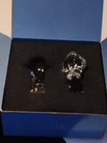 Figurines Peko Chan en verre transparent set 2 pièces boîte bleue Milky