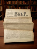 Ancien journal BREF 1928 vintage presse rétro hebdomadaire Paris rare