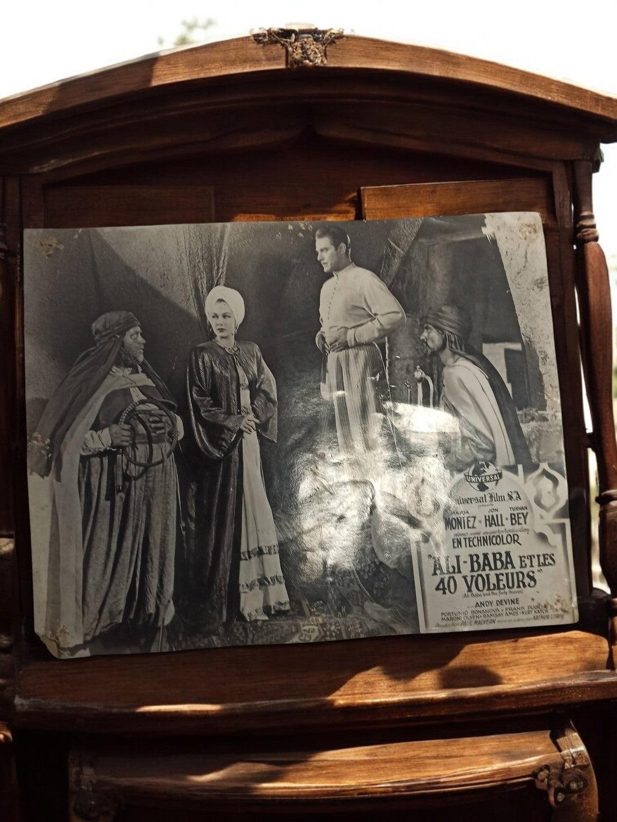 Photographie originale vintage Ali Baba et les 40 voleurs film ancien cinéma