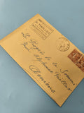 Ancienne enveloppe timbrée oblitérée vintage pour collection philatélie Amiens