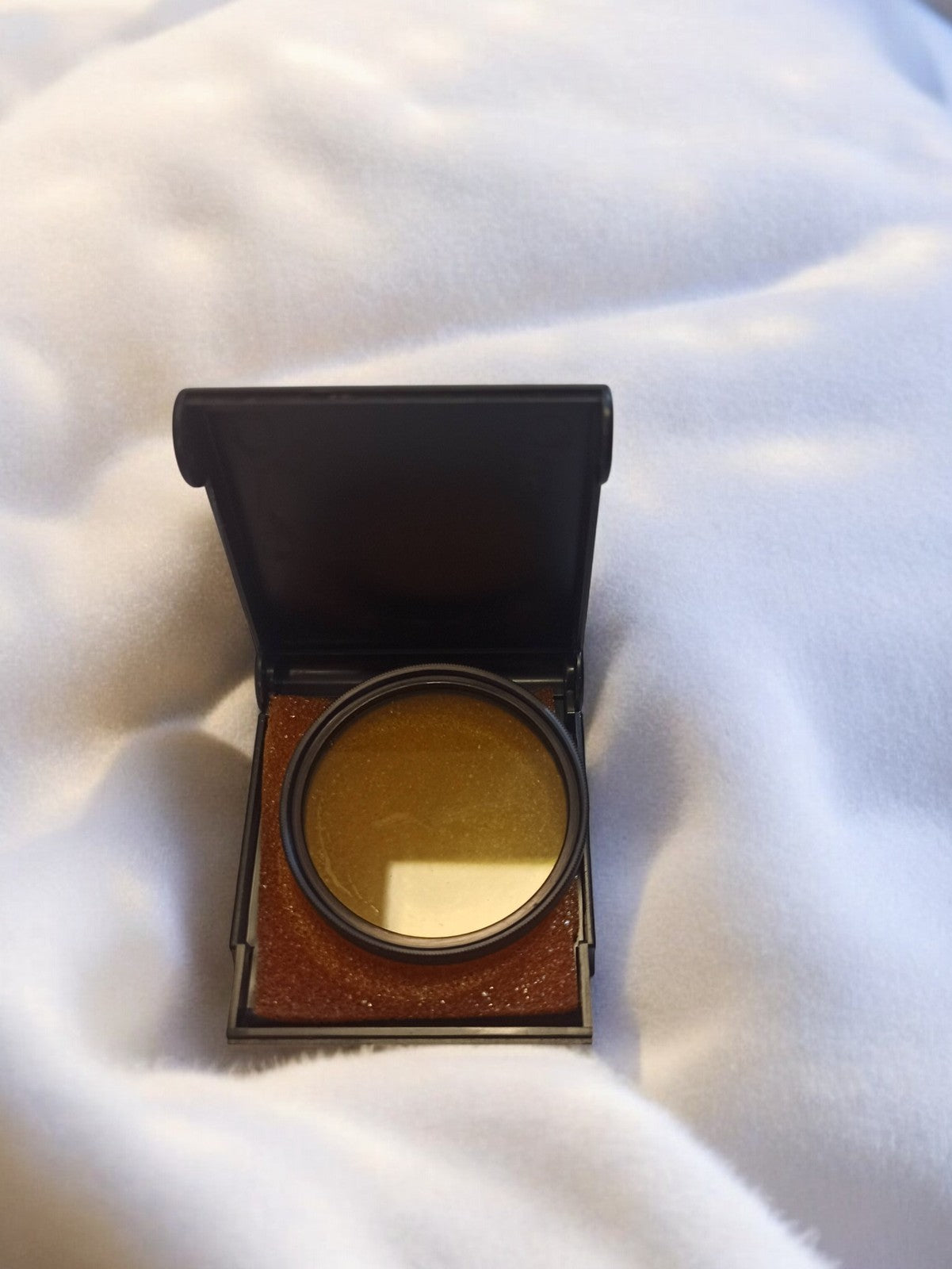 Filtre photo vintage Filtroptic jaune ancien pour appareil argentique rétro