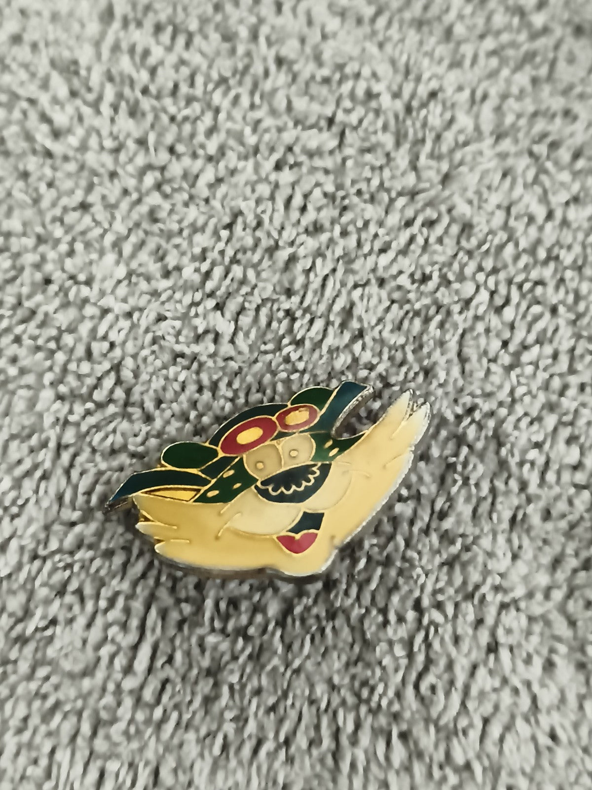 Pin's vintage chat cartoon style années 90 badge émaillé (Ref 2)