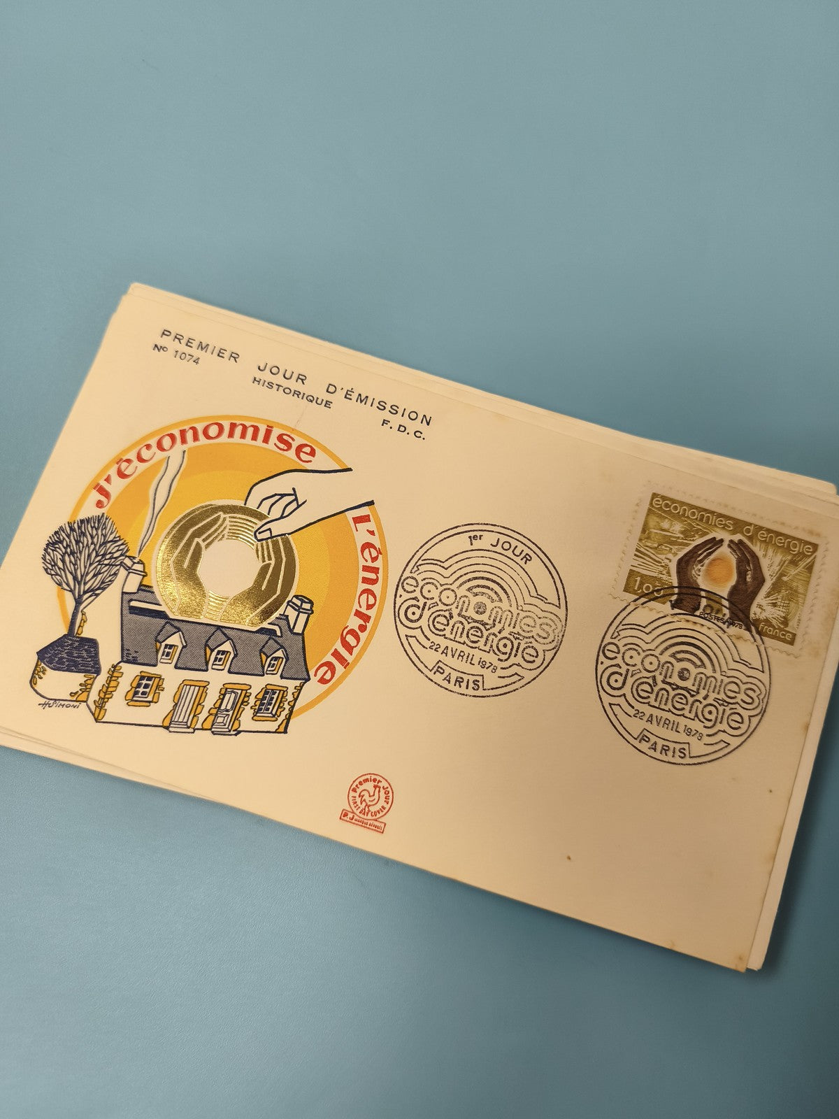 Enveloppe premier jour FDC économies d?énergie 1979 timbre France Ref 11