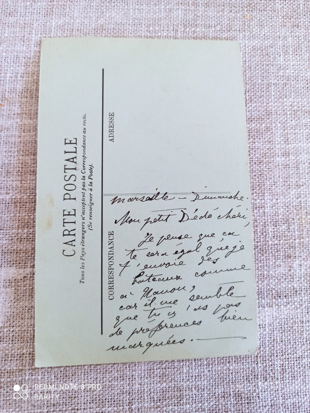 Carte postale ancienne Marseille Ville de Bône Compagnie Transatlantique paquebo