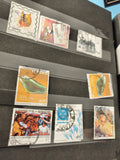 Lot anciens timbres oblitérés Mexique collection philatélie motifs variés