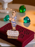Pin's vintage Sport Hyères 1893-1993 édition limitée, marin rayé bleu blanc