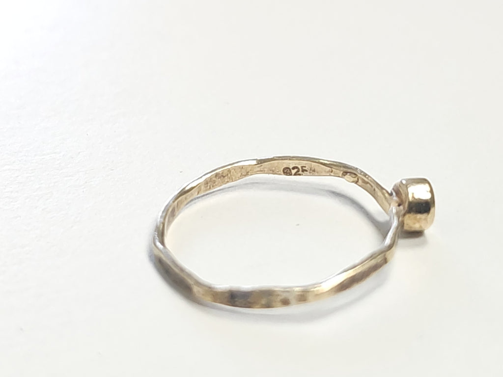 Bague vintage en argent ancienne, taille 51, bijou rétro collection femme