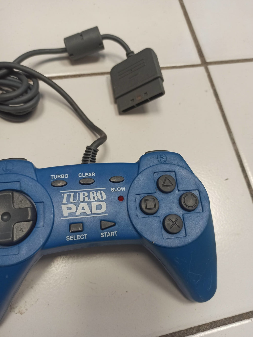Manette Turbo Pad compatible PlayStation PS1 bouton Turbo, contrôleur filaire