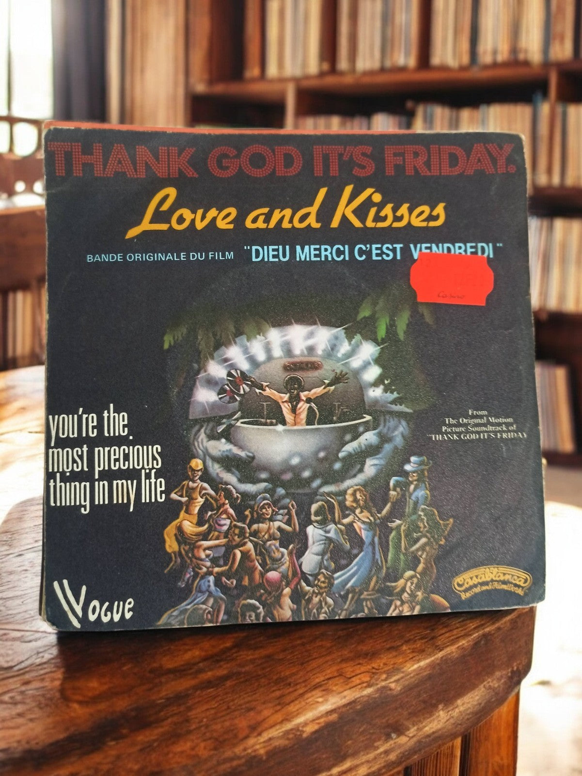 Vinyle 45 tours Love and Kisses Vogue vintage disco rétro B.O. Thank God It's Fr