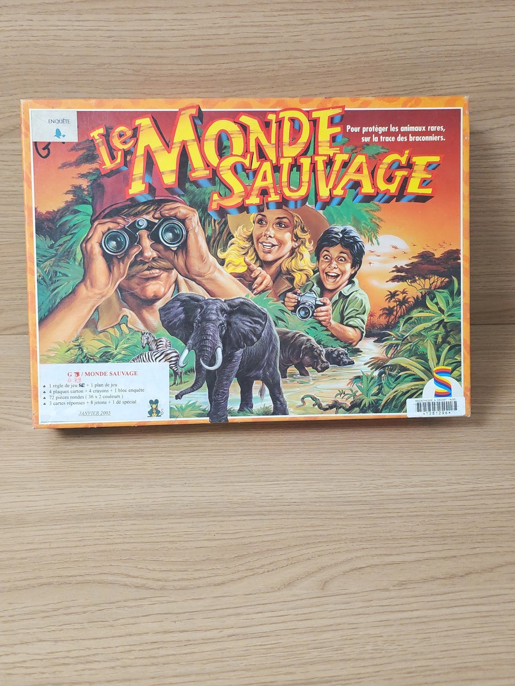 Jeu de société LE MONDE SAUVAGE Schmidt 1994 animaux sauvages en l'état