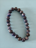 Bracelet vintage ancien en lapis lazuli véritable, bijou rétro collection