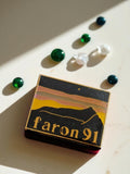 Pin's vintage émail Faron 91 années 80 badge rectangulaire rétro publicitaire
