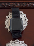 Montre connectée homme écran LCD noire non testée bracelet nylon