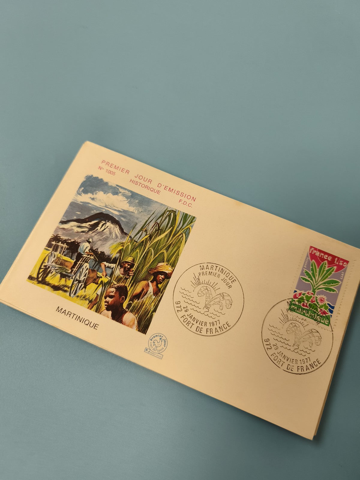 Enveloppe Premier Jour d?Émission FDC Martinique 1971 illustration canne à sucre