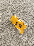 Pin's vintage ours doré CL logo, badge ancien, broche mascotte 90s (Ref 1)
