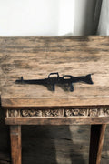 Accessoire fusil vintage noir pour figurine GI Joe, arme jouet années 80