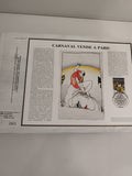 Feuillet CEF Carnaval Venise à Paris philatélie illustration Favier