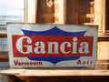 Plaque émaillée ancienne Gancia Vermouth Asti vintage pub bistrot déco