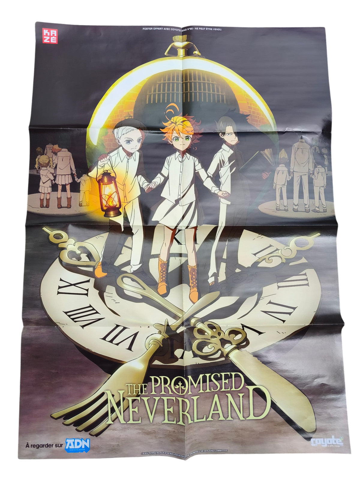 Poster manga The Promised Neverland plié ? Affiche anime couleurs vives KAZE