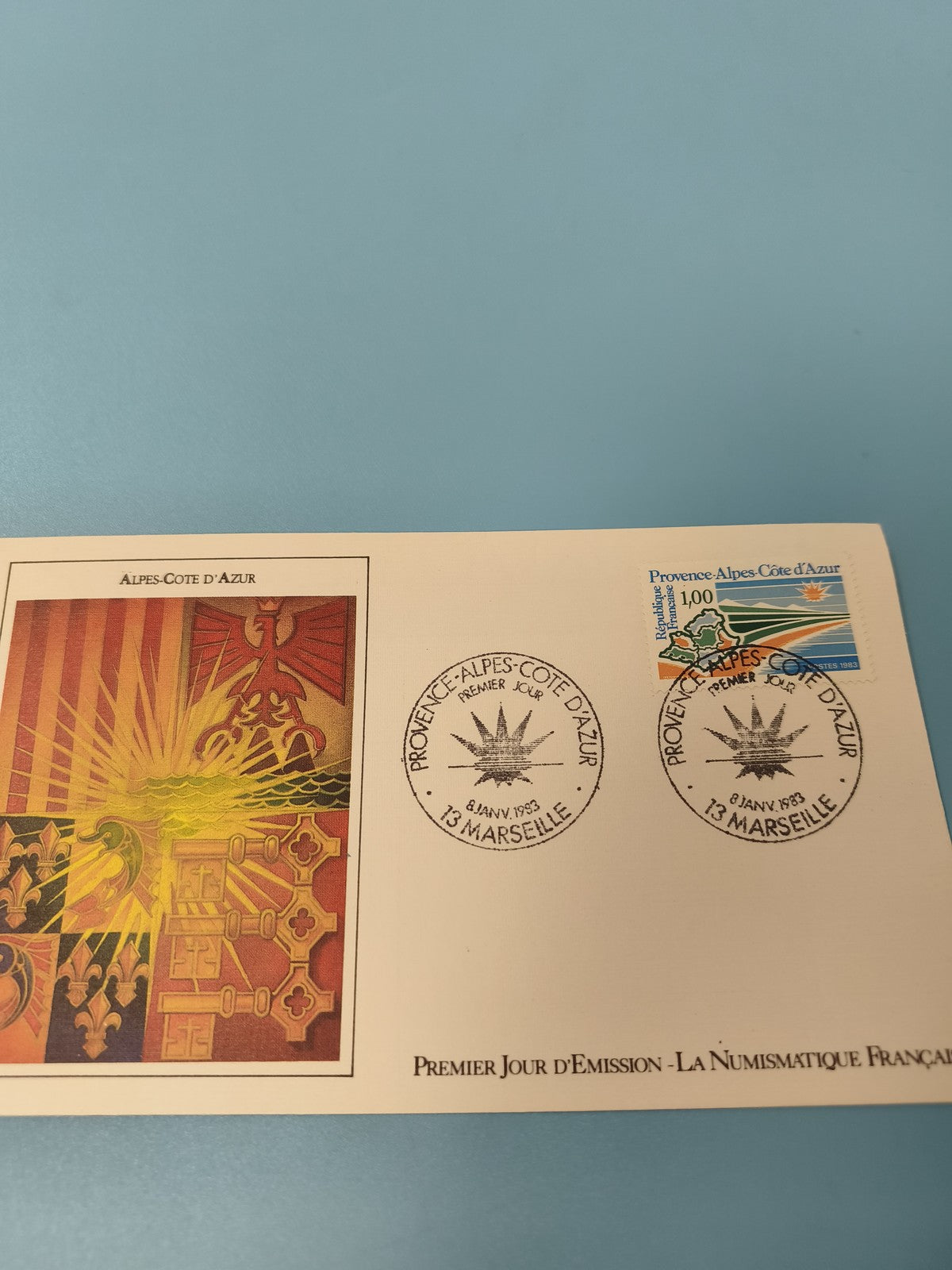 Ancienne enveloppe Premier Jour Provence-Alpes-Côte d?Azur timbre 1983