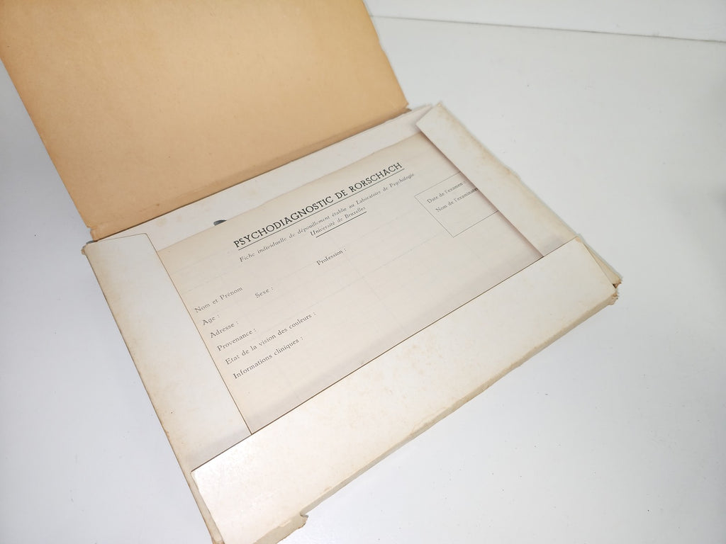 Titre: Vintage carnet psychodiagnostic Rorschach authentique hôpital, curiosité