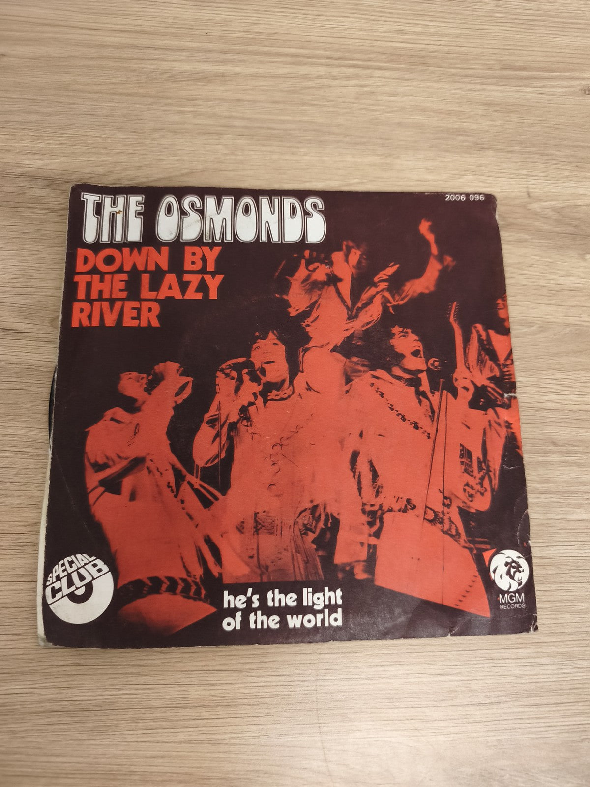 Vinyle 45T The Osmonds Down By The Lazy River pochette rouge, MGM Records