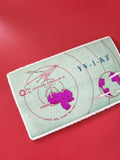 Carte radio QSL Venezuela YV-1-KZ Punto Fijo, motif globe et carte, d'occasion