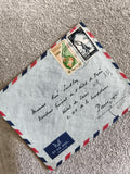 Lettre aérienne Liban Paris 1953 timbres Liban affranchissement philatélie