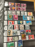 Lot timbres Suisse Helvetia oblitérés motifs variés philatélie thématique
