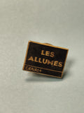 Vintage pin's Canal+ Les Allumés noir doré badge ancien collection TV