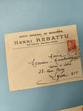 Ancienne enveloppe oblitérée début XXe Henri Rebattu Sisteron philatélie
