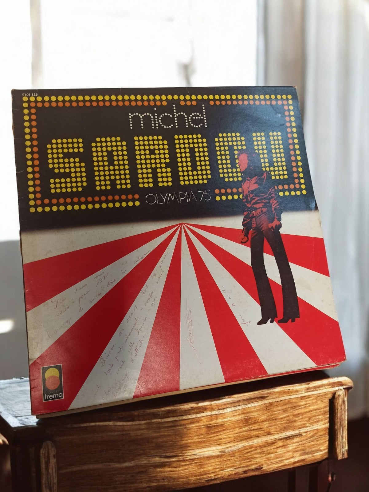 Vinyle 33 tours Michel Sardou Olympia 75 ancien vintage – pochette Trema
