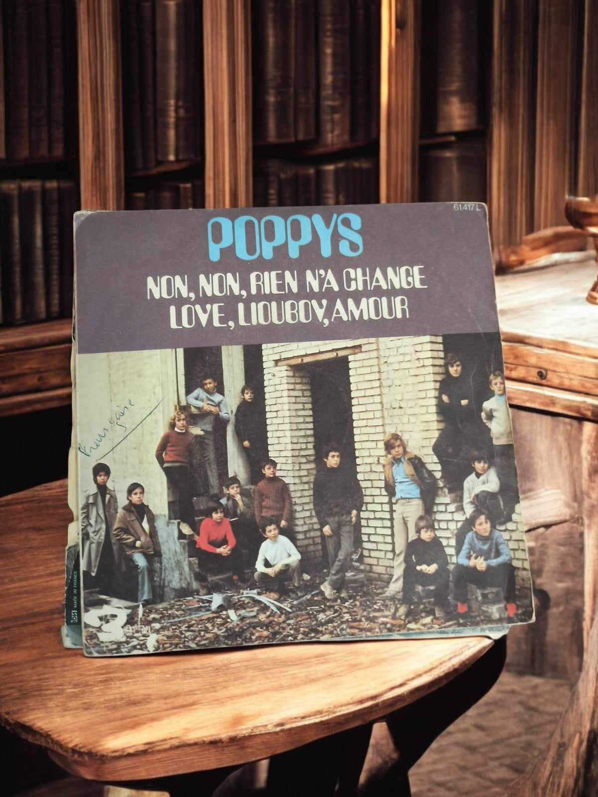 Vinyle 45 tours ancien Poppys rétro pop français collection vintage occasion