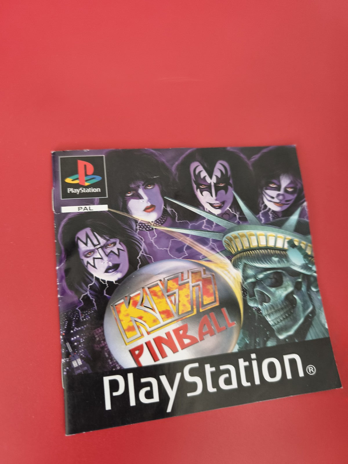 Notice originale pour jeu PS1 Kiss Pinball, manuel PlayStation, version français