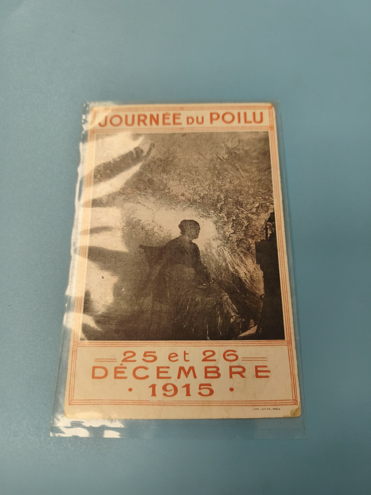 Carte ancienne Journée du Poilu 1915 document historique 1ère Guerre mondiale