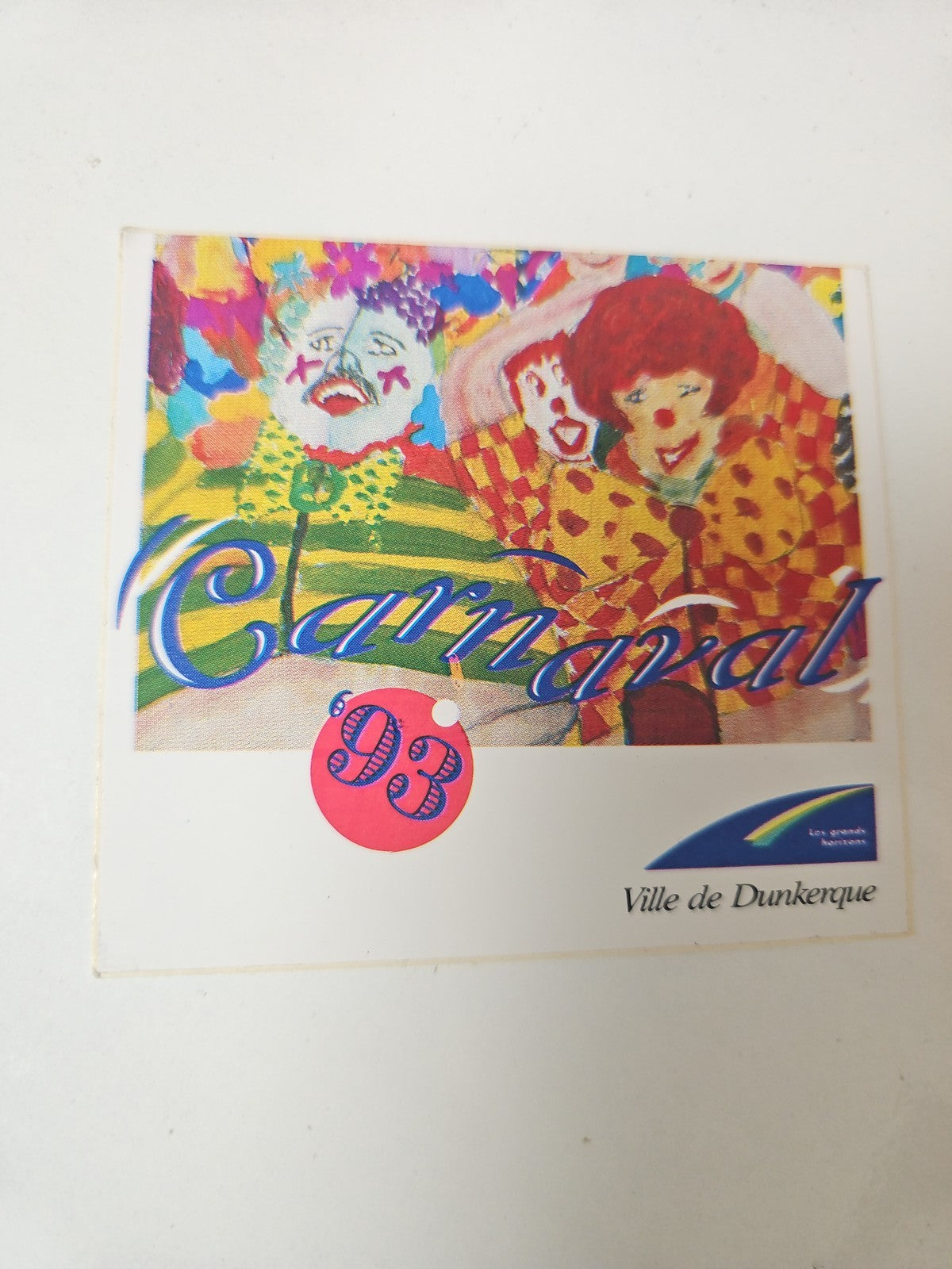 Großer alter Werbeaufkleber Retro Karneval, Vintage-Dekoration Sammelstück