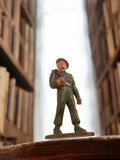 Figurine soldat ancien Starlux vintage, statuette militaire rétro occasion