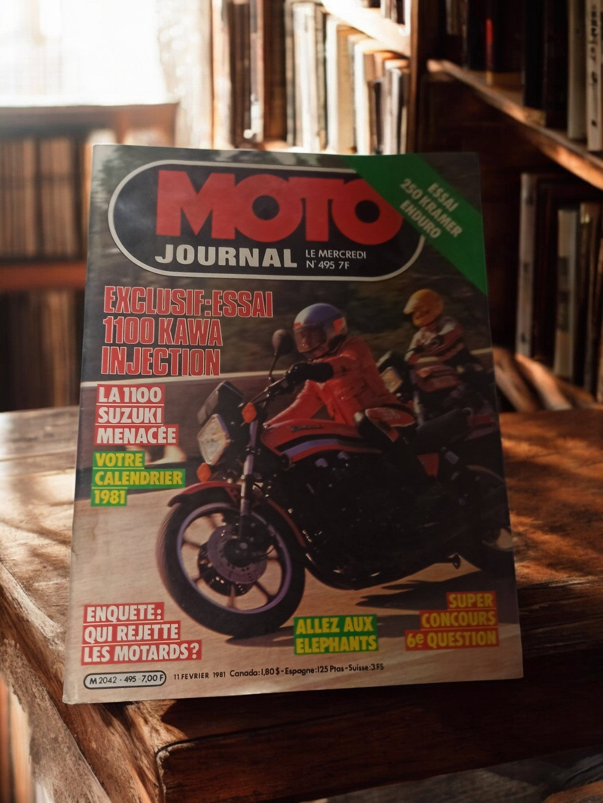Magazine Moto Journal n°495 1981 rétro moto ancien vintage années 80