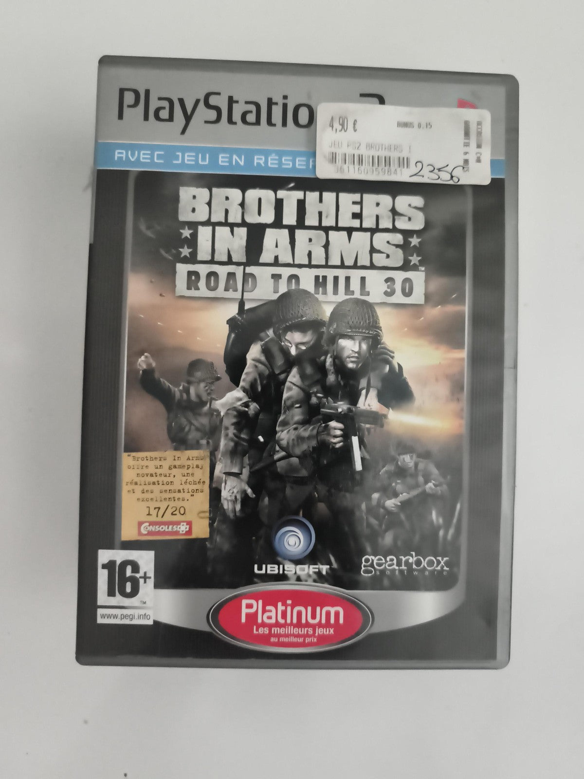 Jeu PS2 Brothers in Arms Road to Hill 30 Platinum Ubisoft, sans notice PlayStati